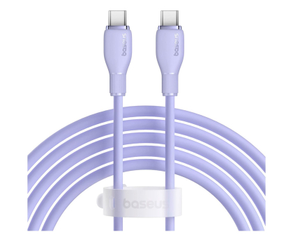 Kabel USB Baseus Kabel Pudding 100W USB-C - USB-C 2m - fioletowy